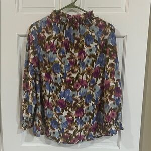 Spring floral long sleeve shirt